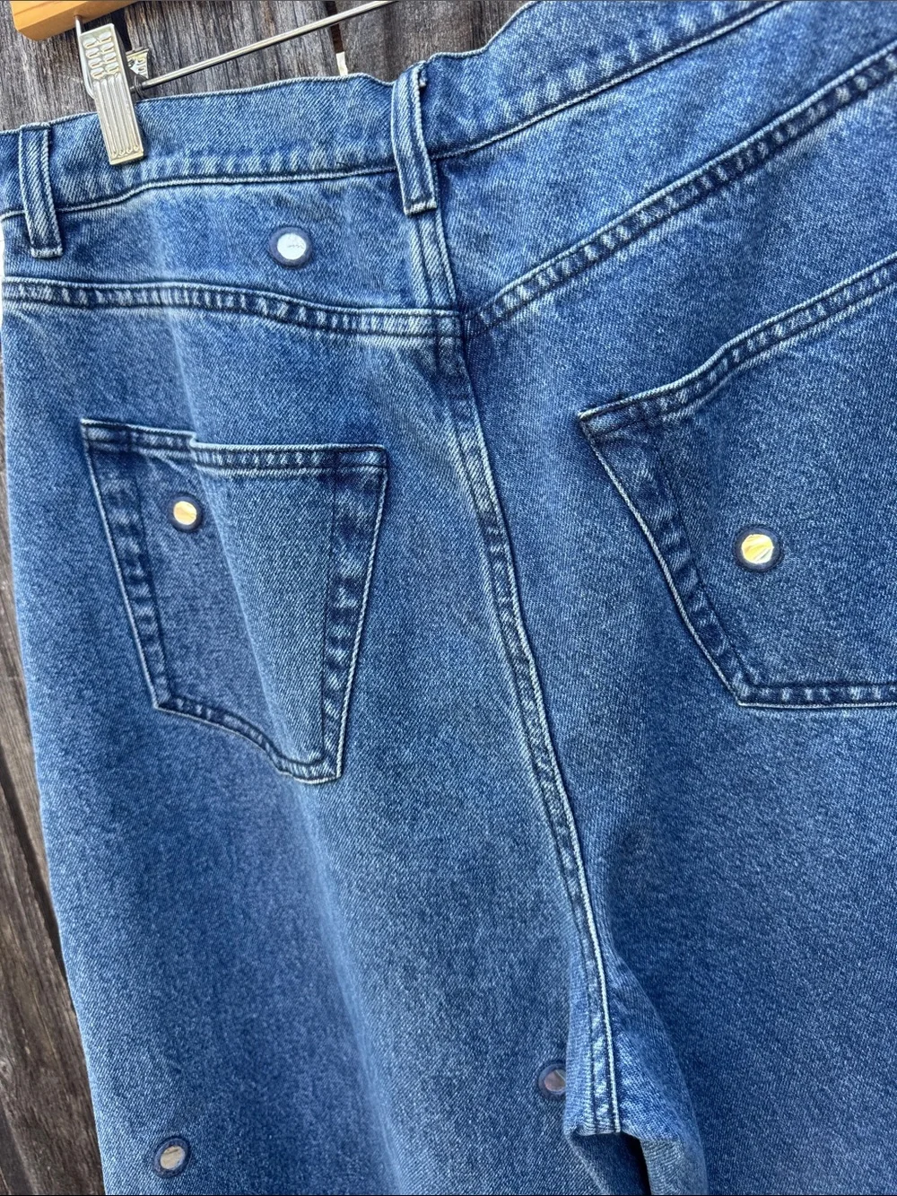 RHODE Blue Studded Boyfriend Jeans
